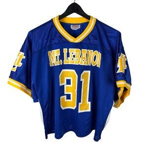 Vintage 90s Mt Lebanon High School Cropped Football Jersey Size XL